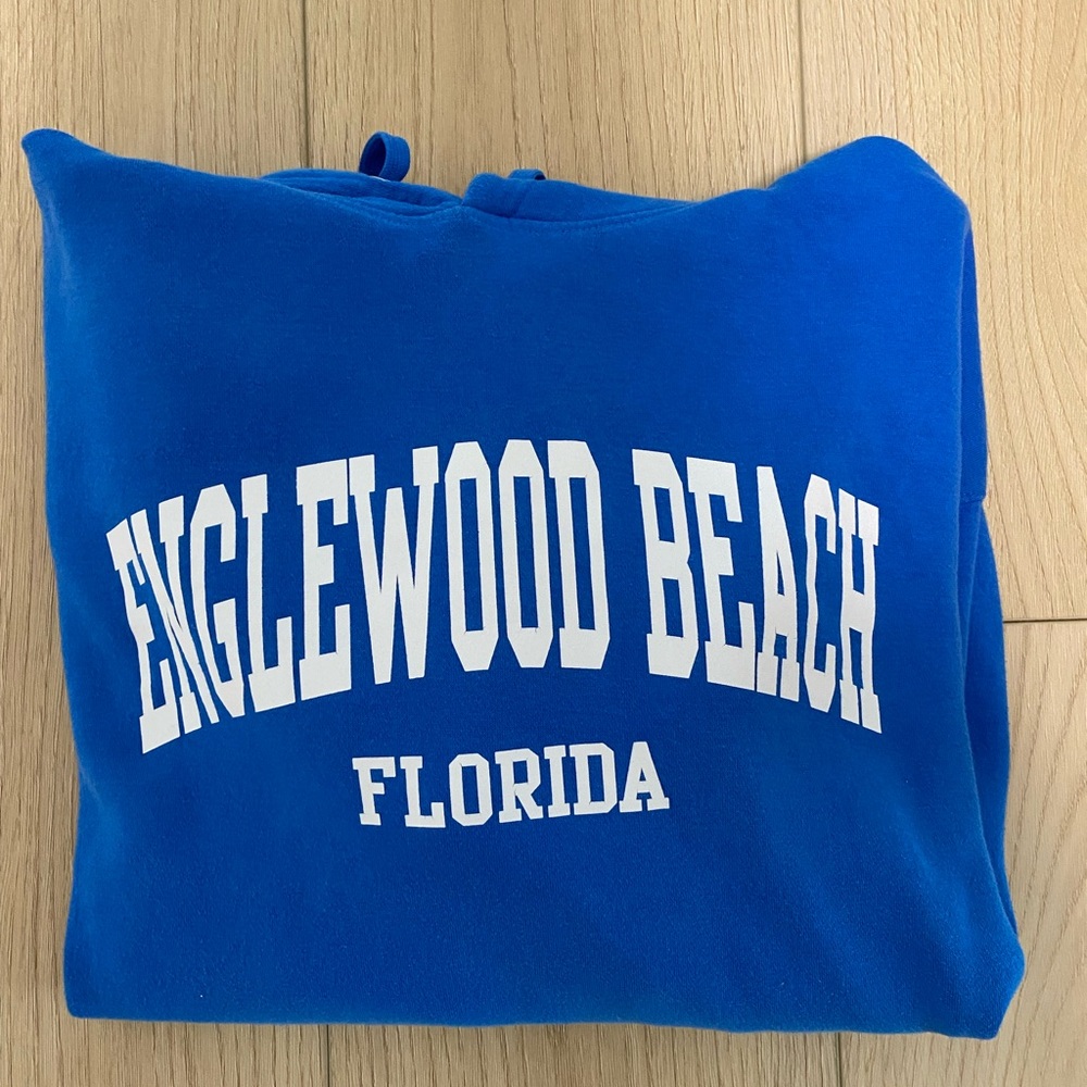Blue Englewood Beach Florida Hoodie - Unbranded